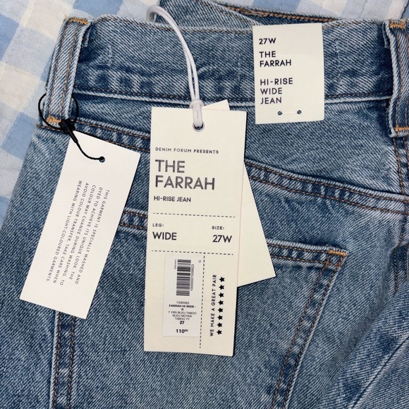Brand New Aritzia Denim Forum Light Blue Hi-Rise Jeans - Picture 2 of 8